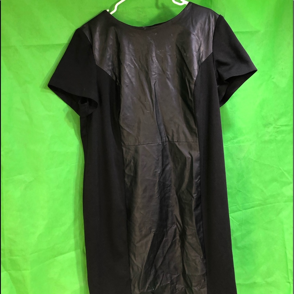 Nice leather and cloth shirt dress